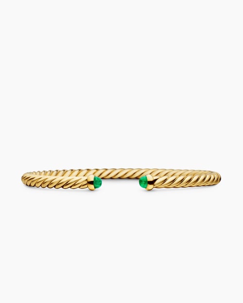 Womens Cablespira Flex Bracelet in 18ct Yellow Gold, 4mm