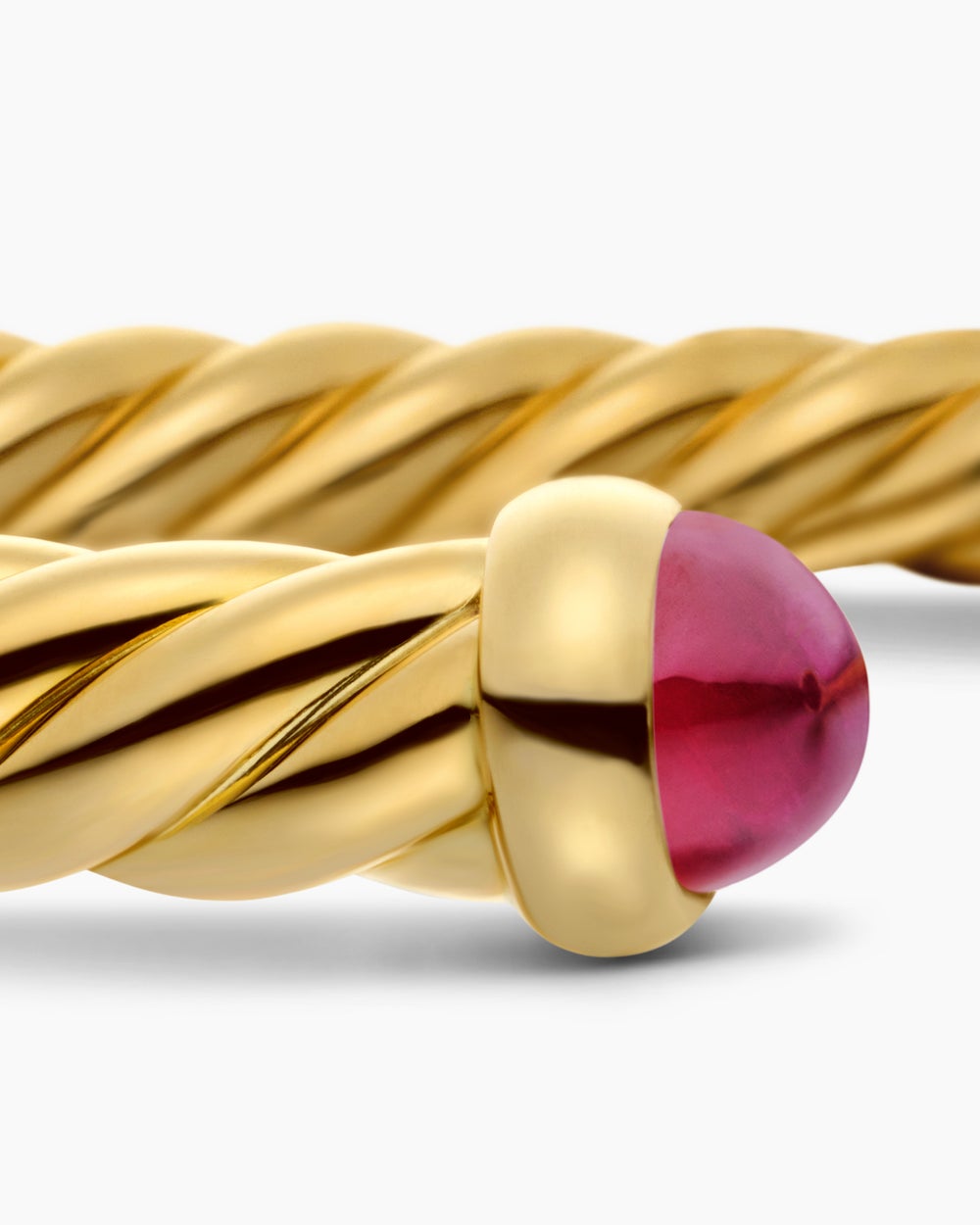 Womens Cablespira Flex Bracelet in 18K Yellow Gold, 4mm