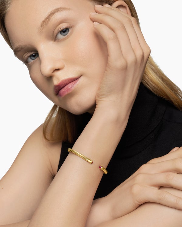 Cablespira Flex Bracelet in 18K Yellow Gold, 4mm