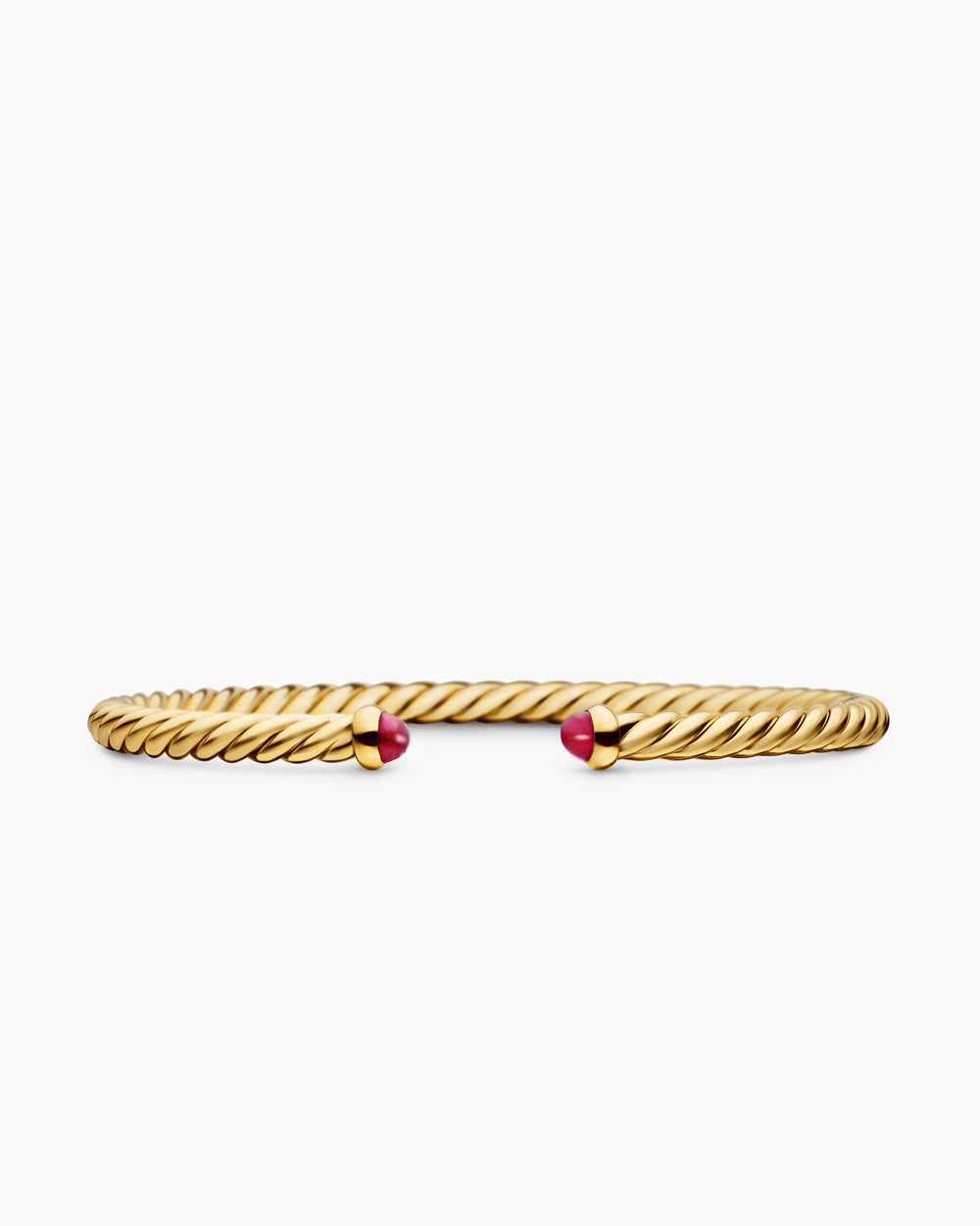 Womens Cablespira Flex Bracelet in 18K Yellow Gold, 4mm