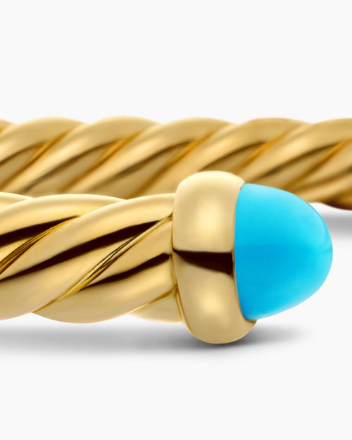 Womens Cablespira Flex Bracelet in 18K Yellow Gold, 4mm