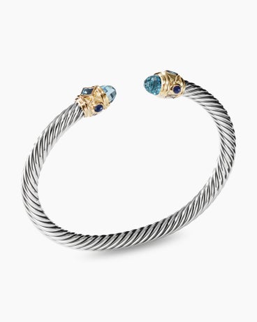 Renaissance® Bracelet in Sterling Silver with Blue Topaz, Lapis and 14K Yellow Gold