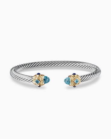 Renaissance® Bracelet in Sterling Silver with Blue Topaz, Lapis and 14K Yellow Gold