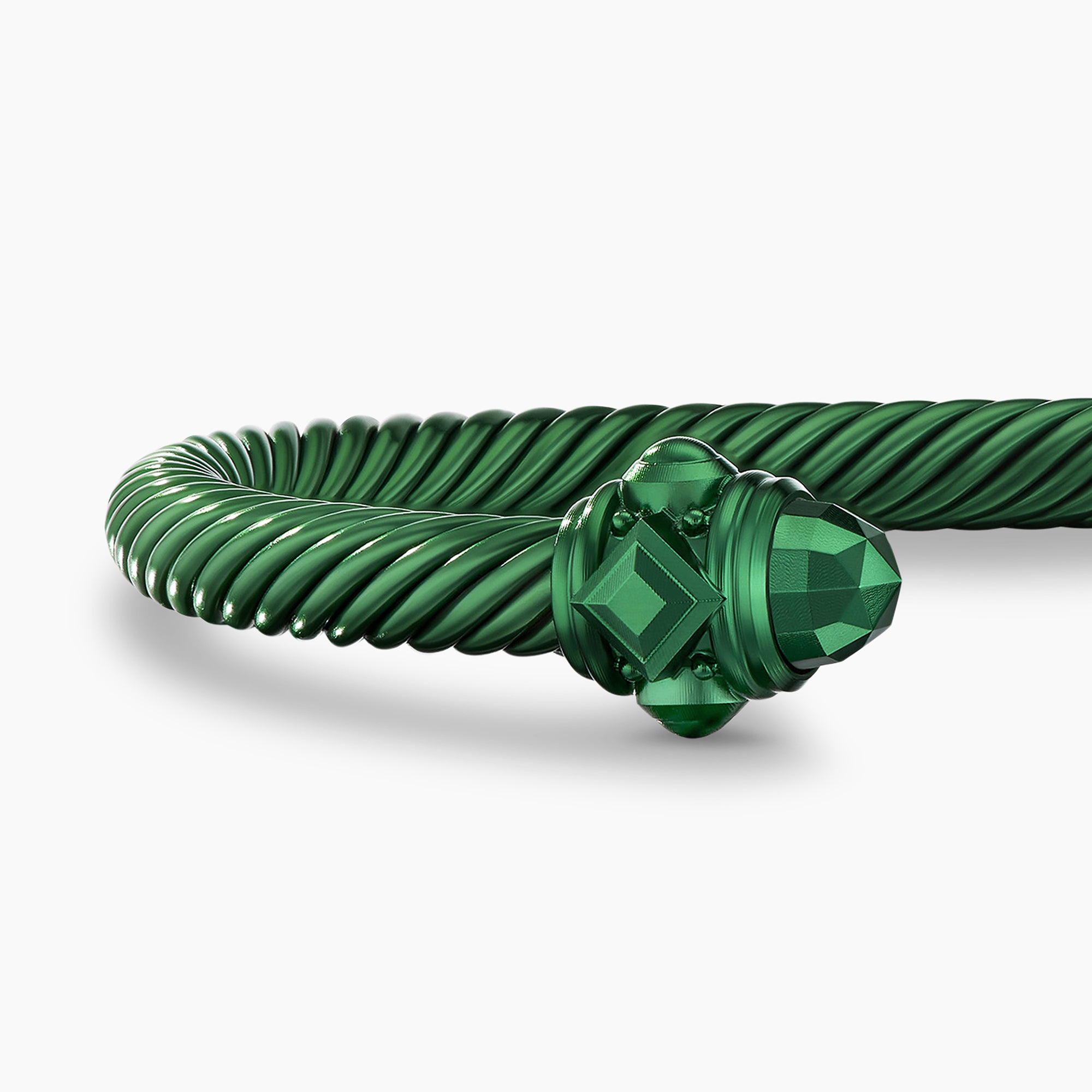 Renaissance® Classic Cable Bracelet in Forest Green Aluminum, 5mm