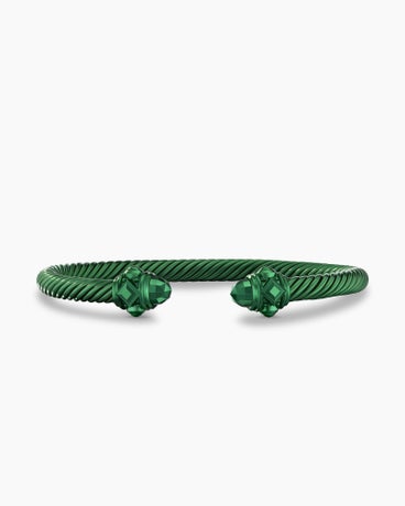 Renaissance® Classic Cable Bracelet in Forest Green Aluminum, 5mm