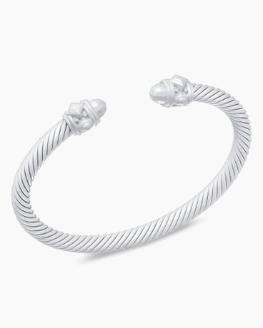 Renaissance® Classic Cable Bracelet in White Metallic Aluminium, 5mm