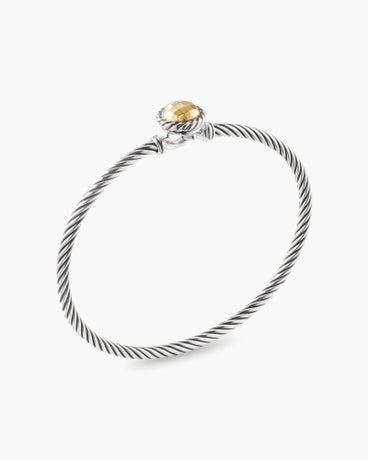 Petite Chatelaine Bracelet in Sterling Silver with 18K Yellow Gold, 3mm