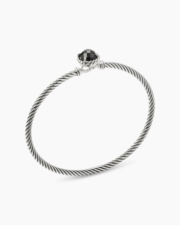 Petite Chatelaine® Bracelet in Sterling Silver with Black Onyx, 3mm