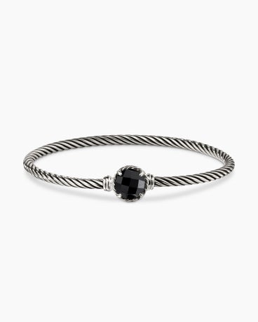 Petite Chatelaine® Bracelet in Sterling Silver with Black Onyx, 3mm