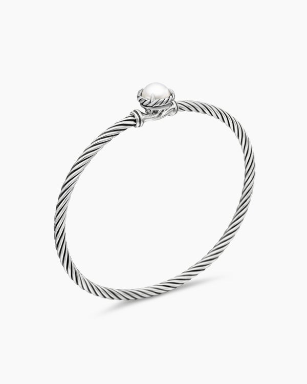 Petite Chatelaine® Bracelet in Sterling Silver with Blue Topaz, 3mm