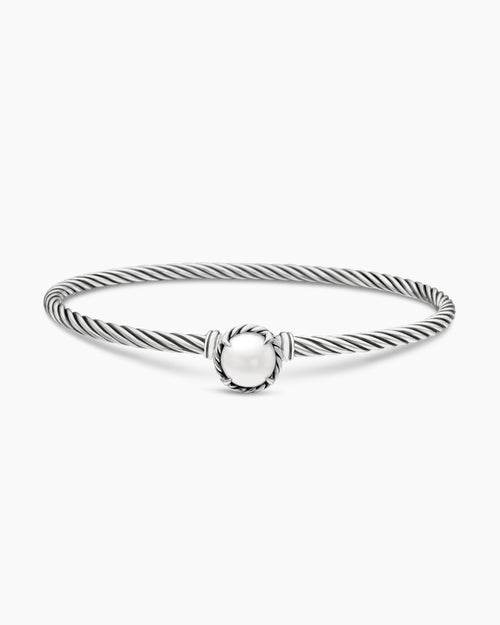 Womens Petite Chatelaine® Bracelet in Sterling Silver with Pearl, 3mm