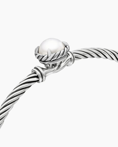 Womens Petite Chatelaine® Bracelet in Sterling Silver with Pearl, 3mm