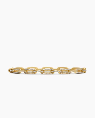 Stax Faceted Bracelet in 18K Yellow Gold with Diamonds, 3mm