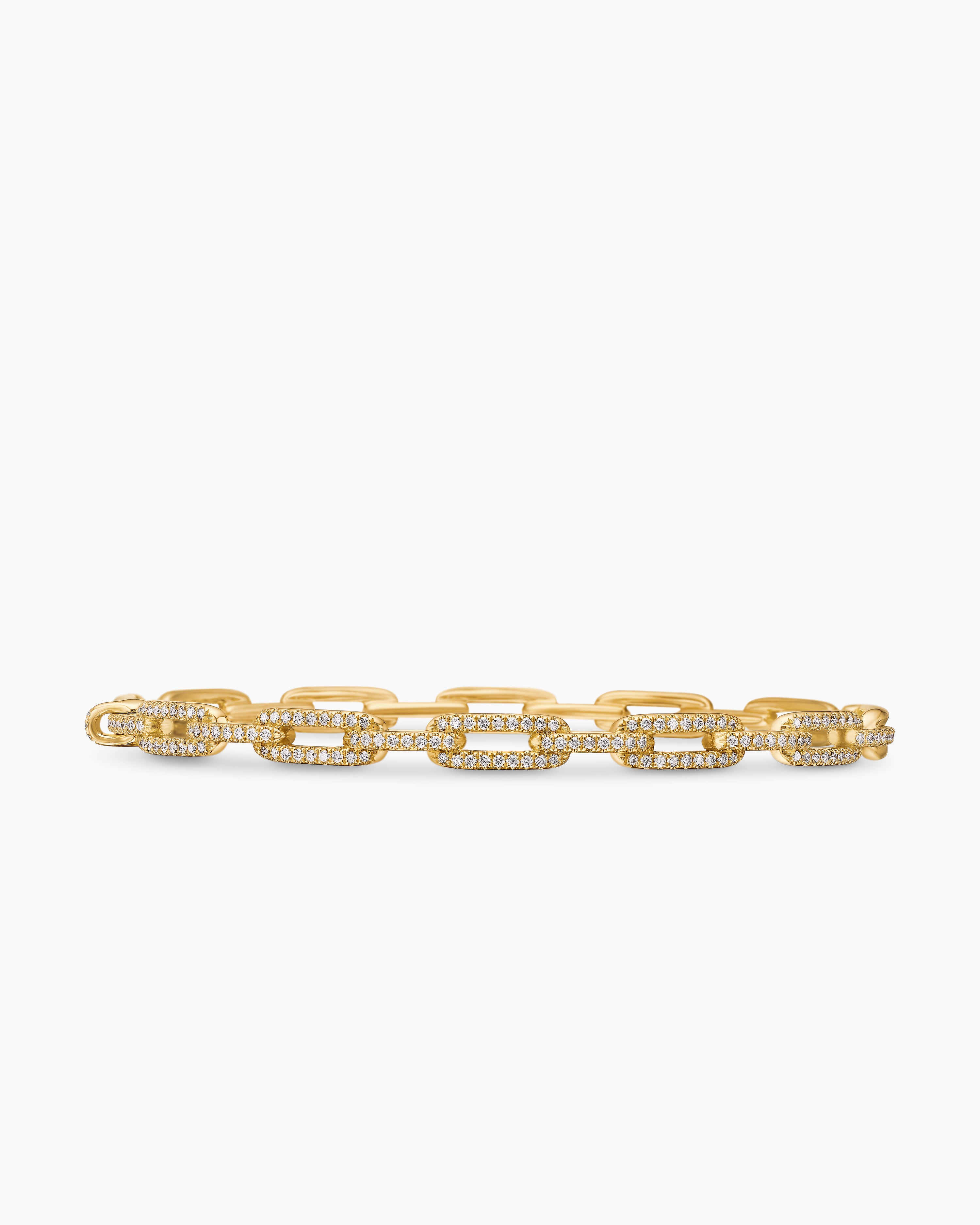 Stax Chain Link Bracelet 18K Gold with Diamonds