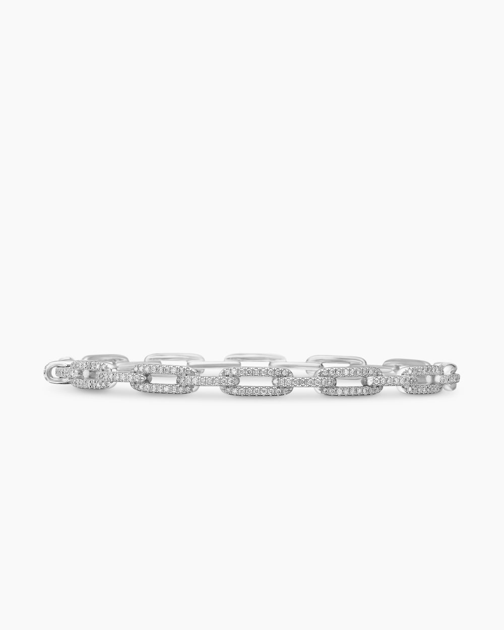 Bracelet à maillons Stax en or blanc 18 carats avec diamants, 4 mm femmes