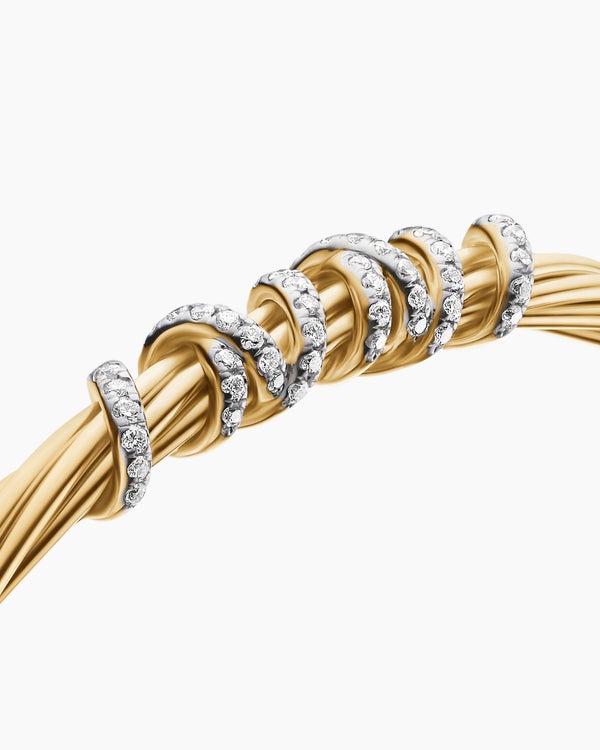 Helena Center Station Bracelet in 18K Yellow Gold with Diamonds, 4mm