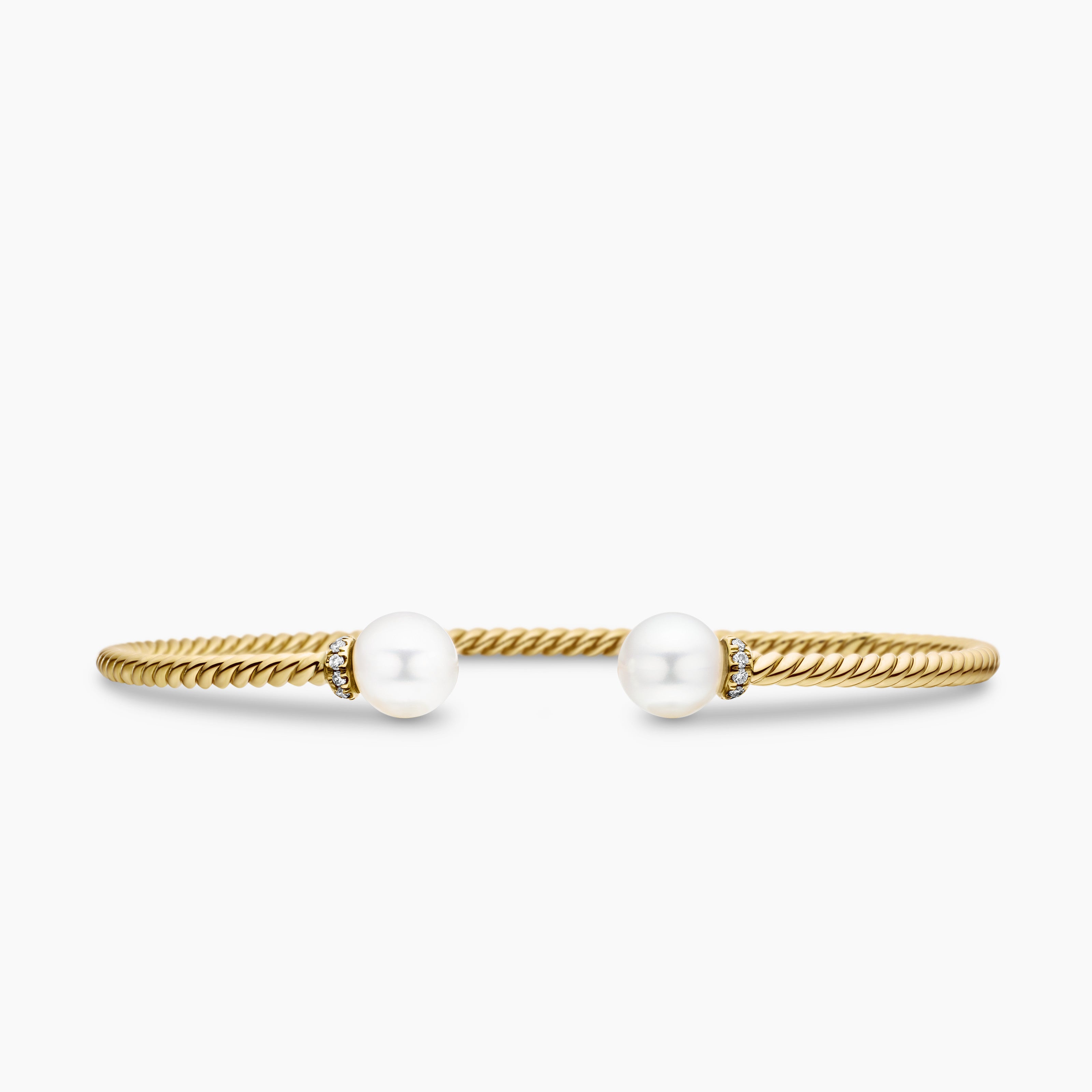 Bracelet Solari Cablespira en or jaune 18 carats avec diamants, 2,3 mm femmes 