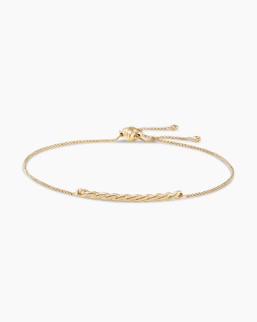 Petite Station Chain Bracelet in 18K Yellow Gold, 1mm