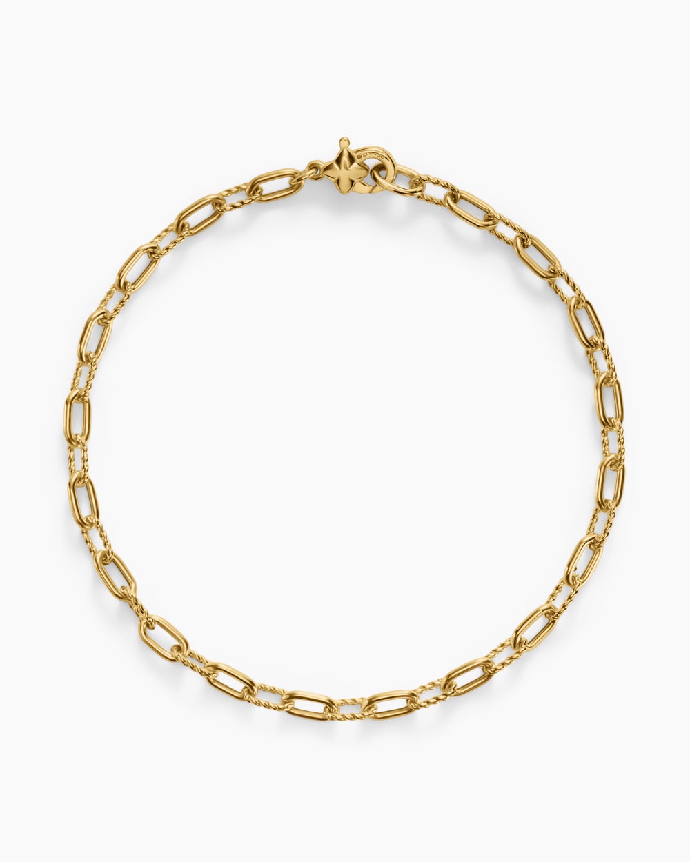 Womens DY Madison Chain Bracelet in 18ct Yellow Gold, 3mm