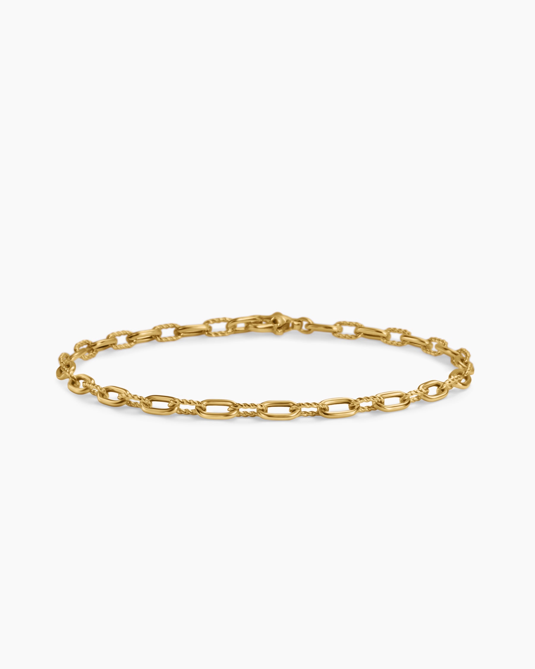 DY Madison® Chain Bracelet in Sterling Silver with 18K Yellow Gold, 11mm