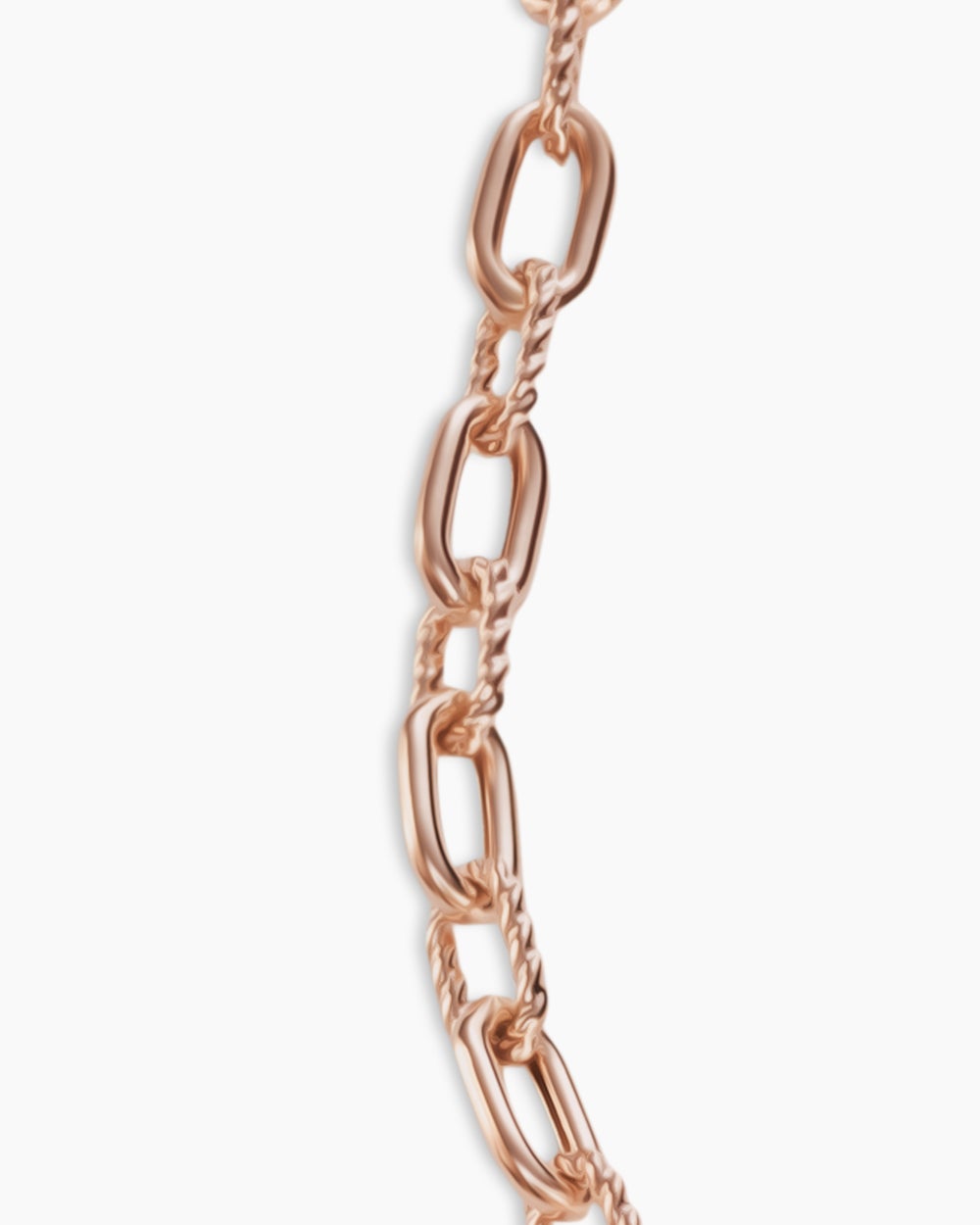 Womens DY Madison Chain Bracelet in 18ct Rose Gold, 3mm