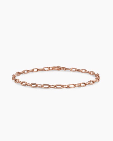 DY Madison® Chain Bracelet in 18K Rose Gold, 3mm
