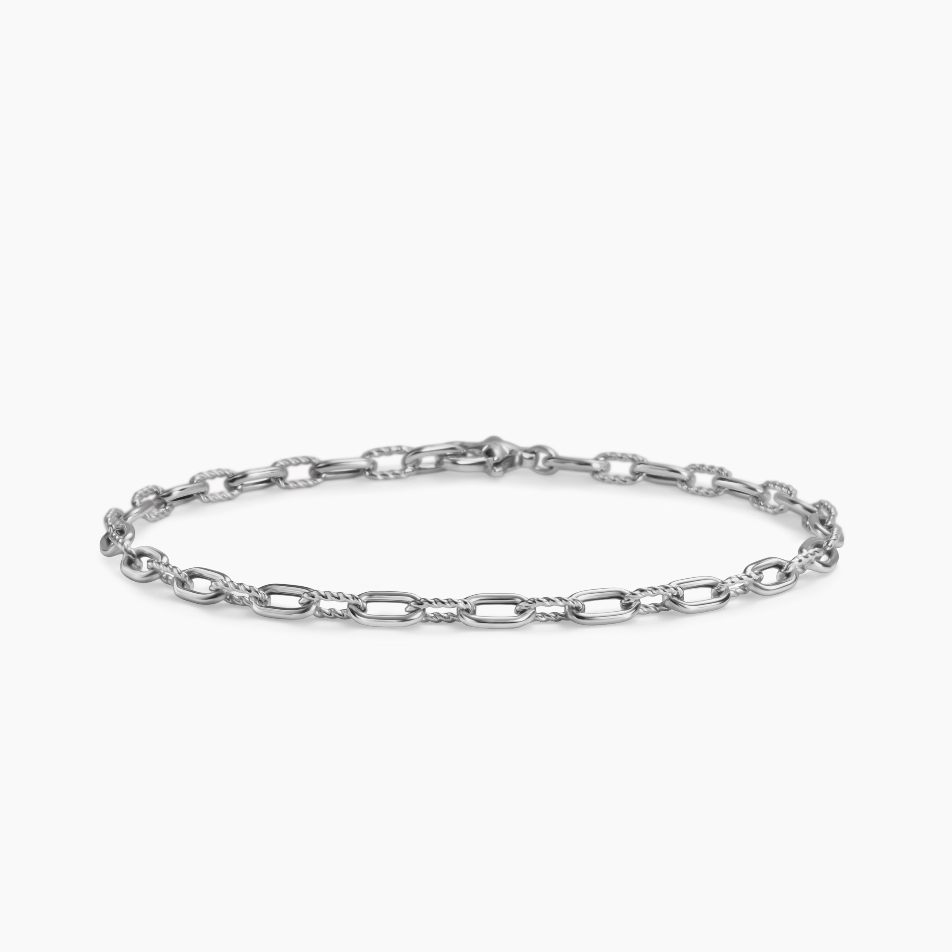 Womens DY Madison Chain Bracelet in Sterling Silver, 3mm