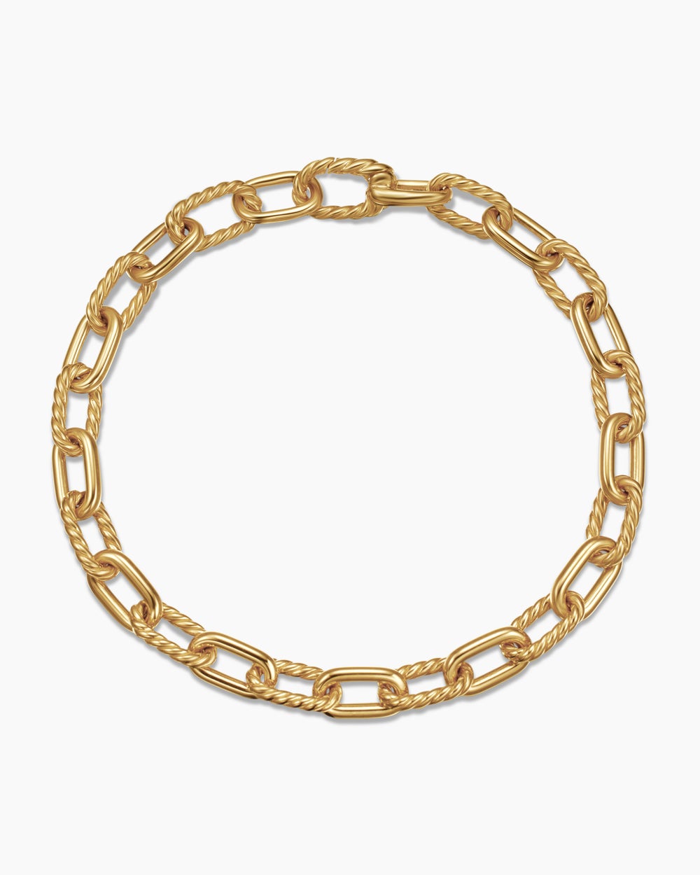 Womens DY Madison Chain Bracelet in 18K Yellow Gold, 6mm