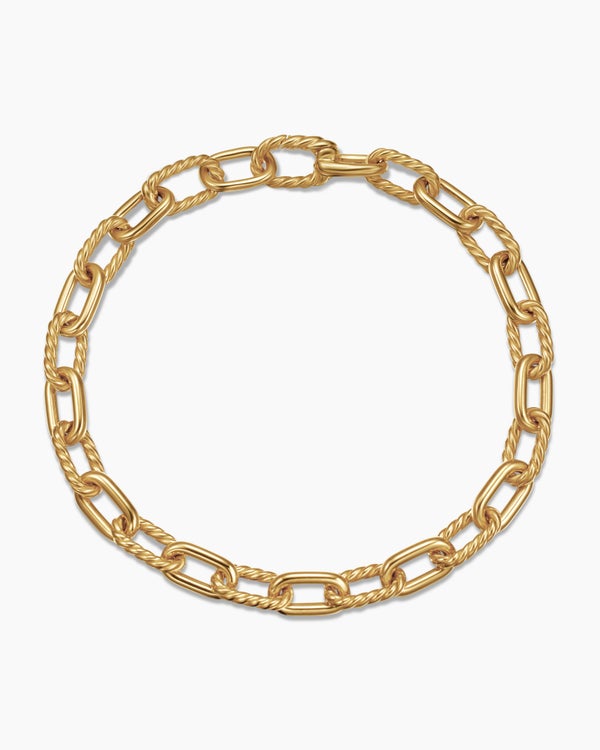 Bracelet chaîne DY Madison en or jaune 18 carats, 6 mm