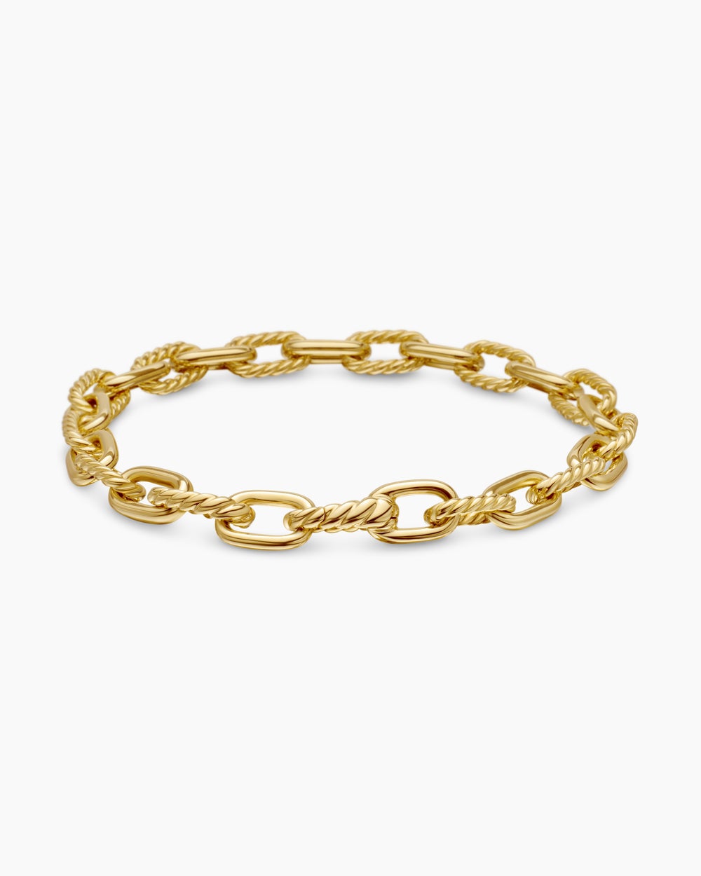 Womens DY Madison Chain Bracelet in 18K Yellow Gold, 6mm