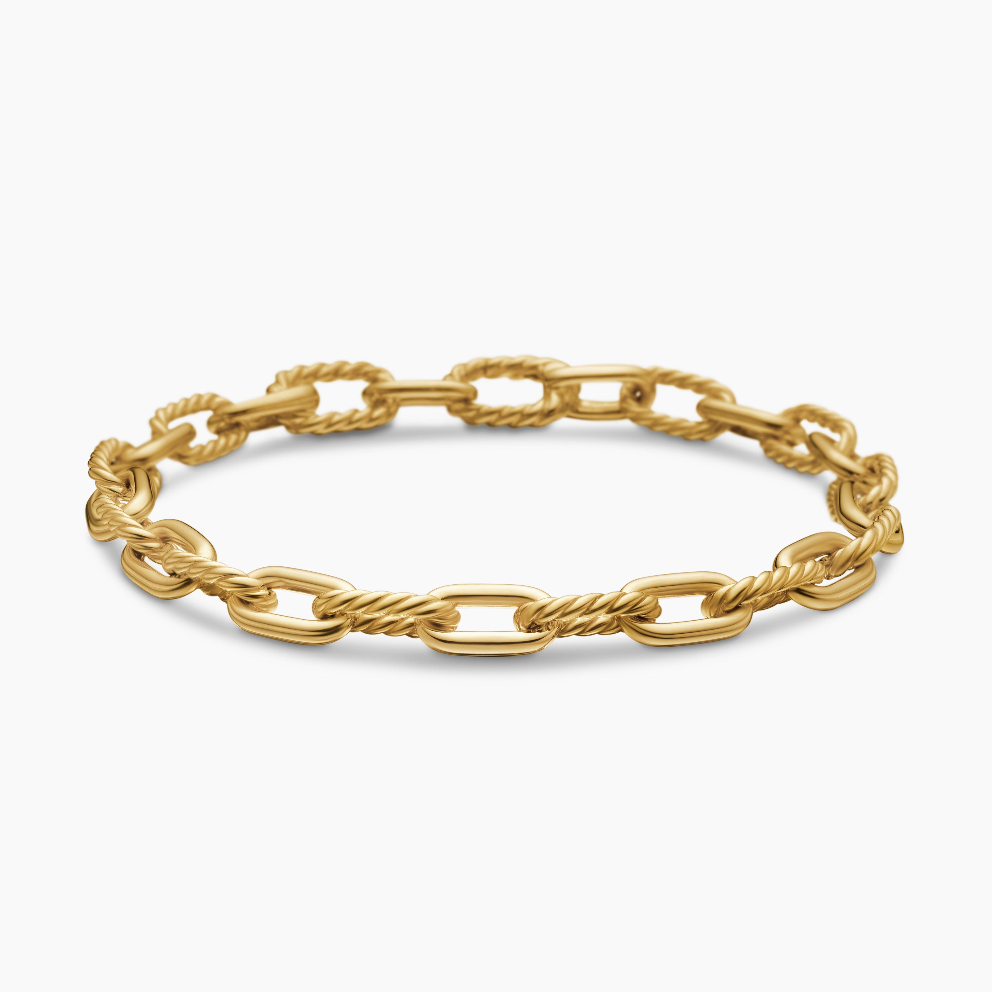 Womens DY Madison Chain Bracelet in 18K Yellow Gold, 6mm
