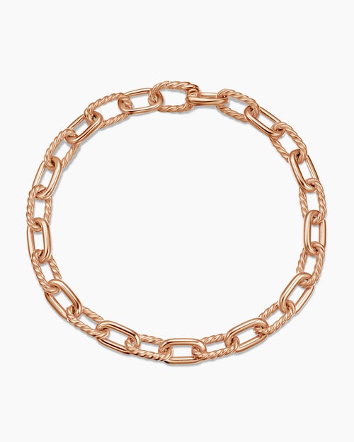 Womens DY Madison® Chain Bracelet in 18K Rose Gold, 6mm