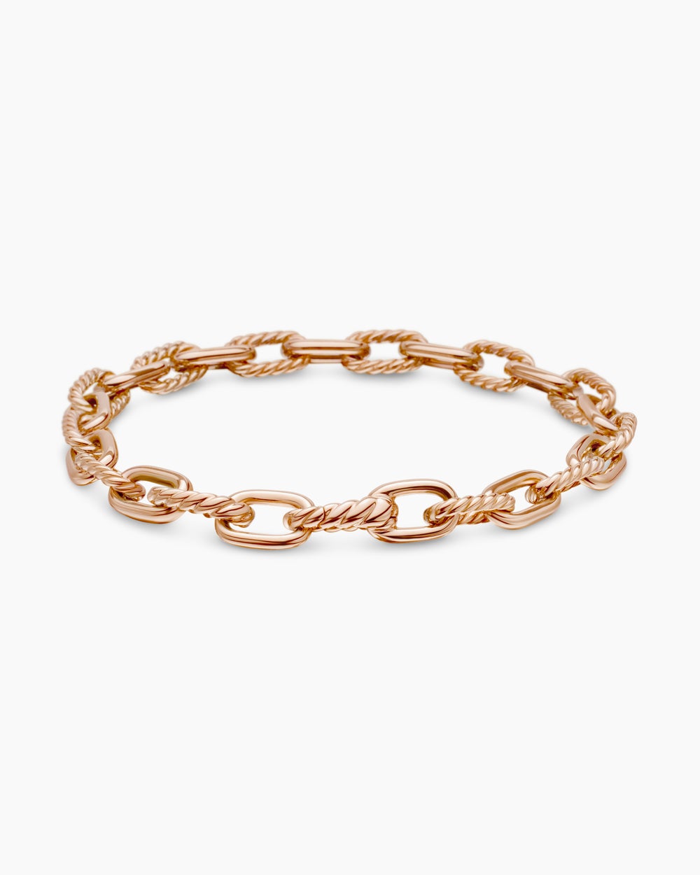 Womens DY Madison® Chain Bracelet in 18K Rose Gold, 6mm
