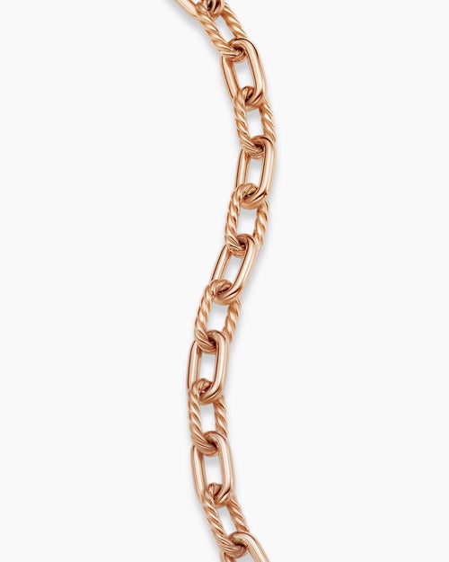 Womens DY Madison Chain Bracelet in 18K Rose Gold, 6mm