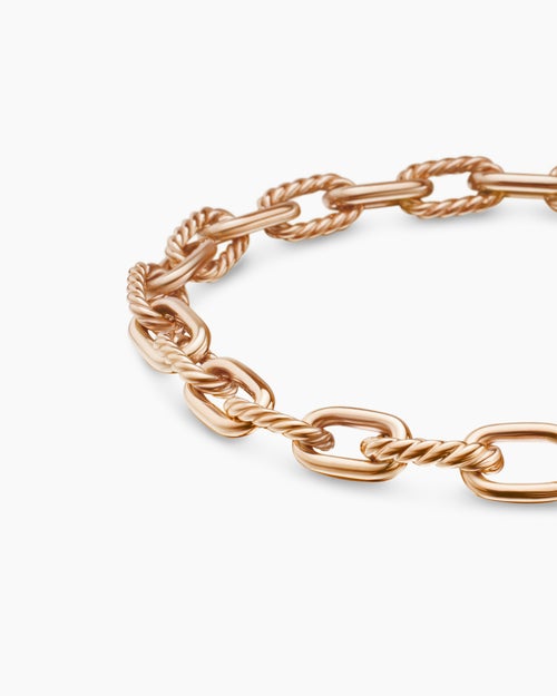 Womens DY Madison Chain Bracelet in 18K Rose Gold, 6mm