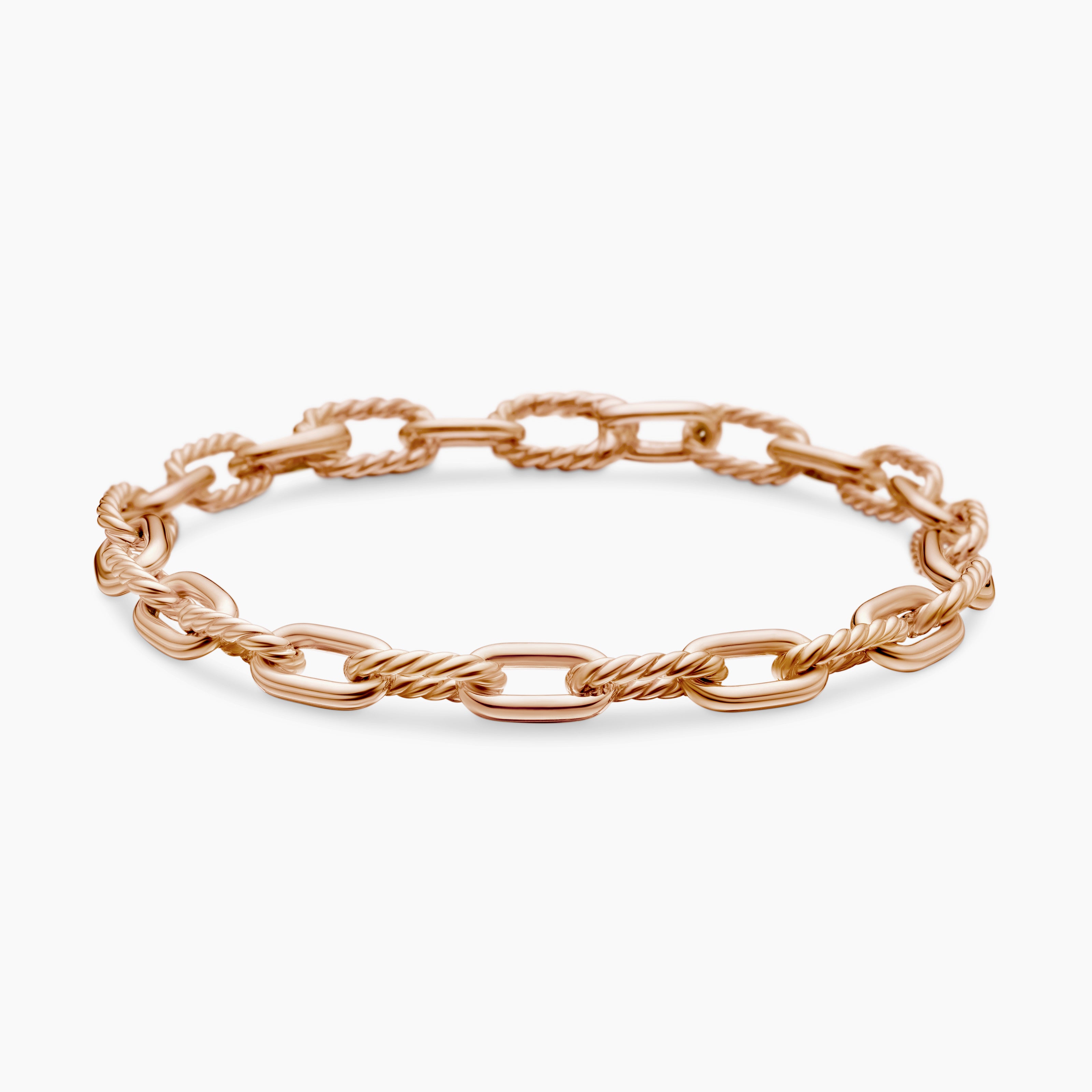 Womens DY Madison&reg; Chain Bracelet in 18K Rose Gold, 6mm