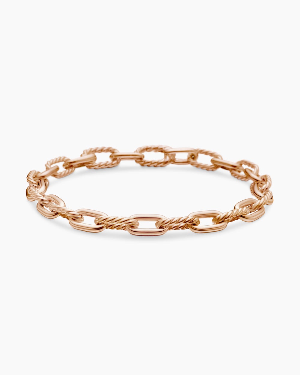 Womens DY Madison® Chain Bracelet in 18K Rose Gold, 6mm