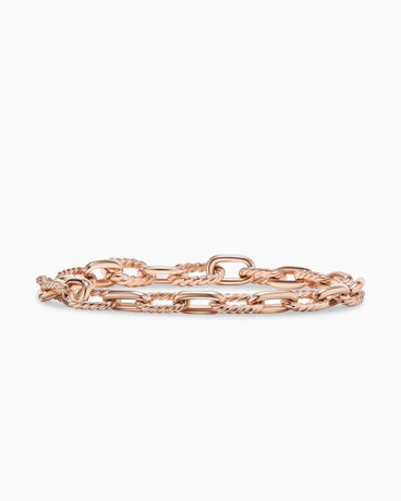 DY Madison Chain Bracelet in 18K Rose Gold, 6mm