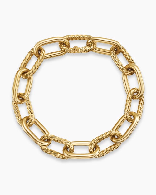 Womens DY Madison® Chain Bracelet in 18K Yellow Gold, 11mm