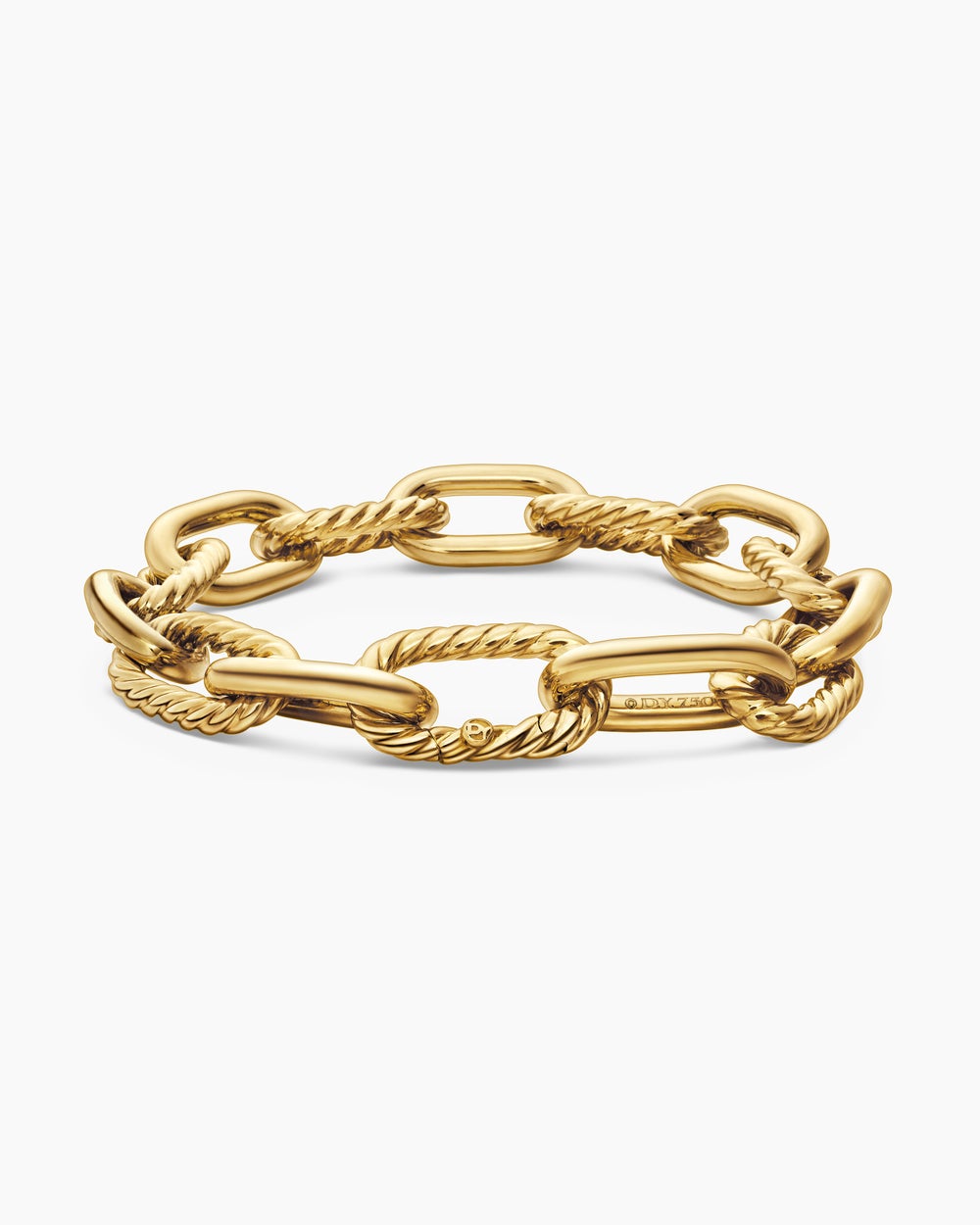 Womens DY Madison Chain Bracelet in 18K Yellow Gold, 11mm