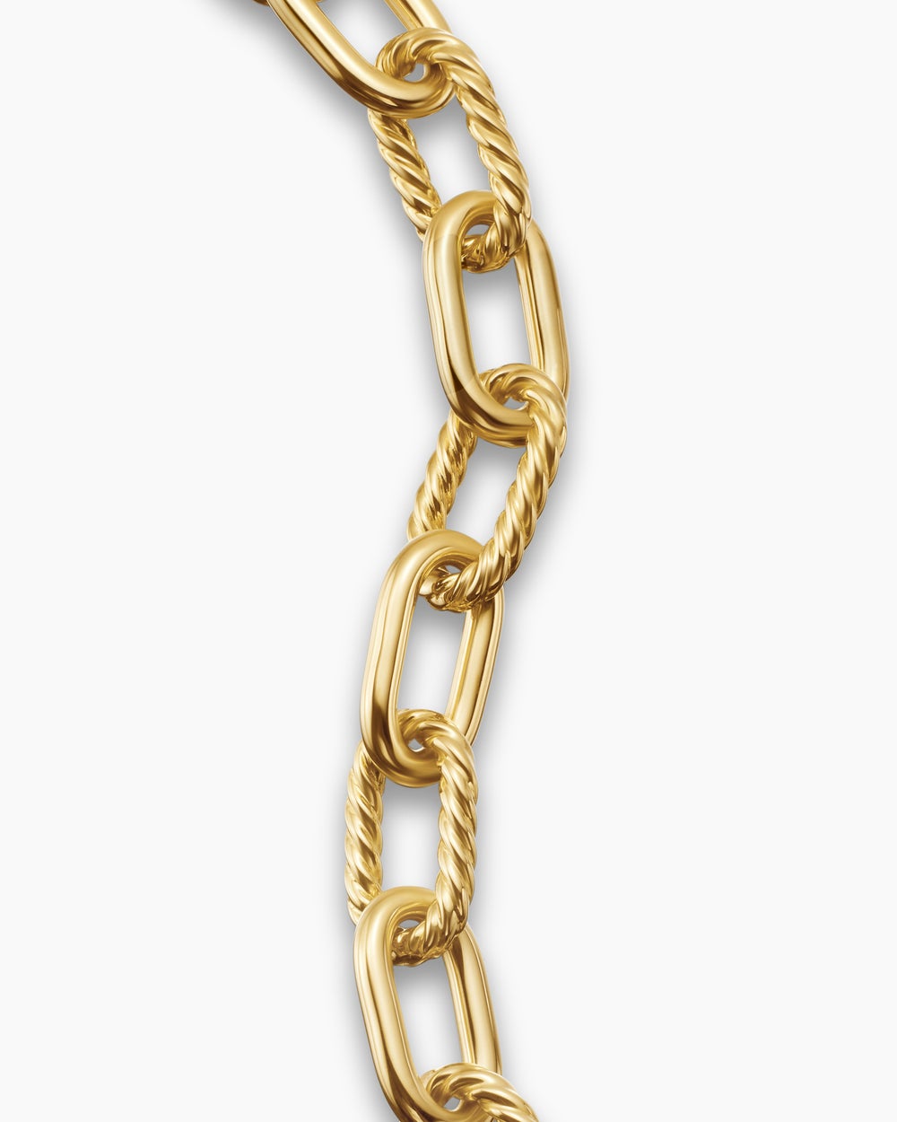 Womens DY Madison Chain Bracelet in 18K Yellow Gold, 11mm