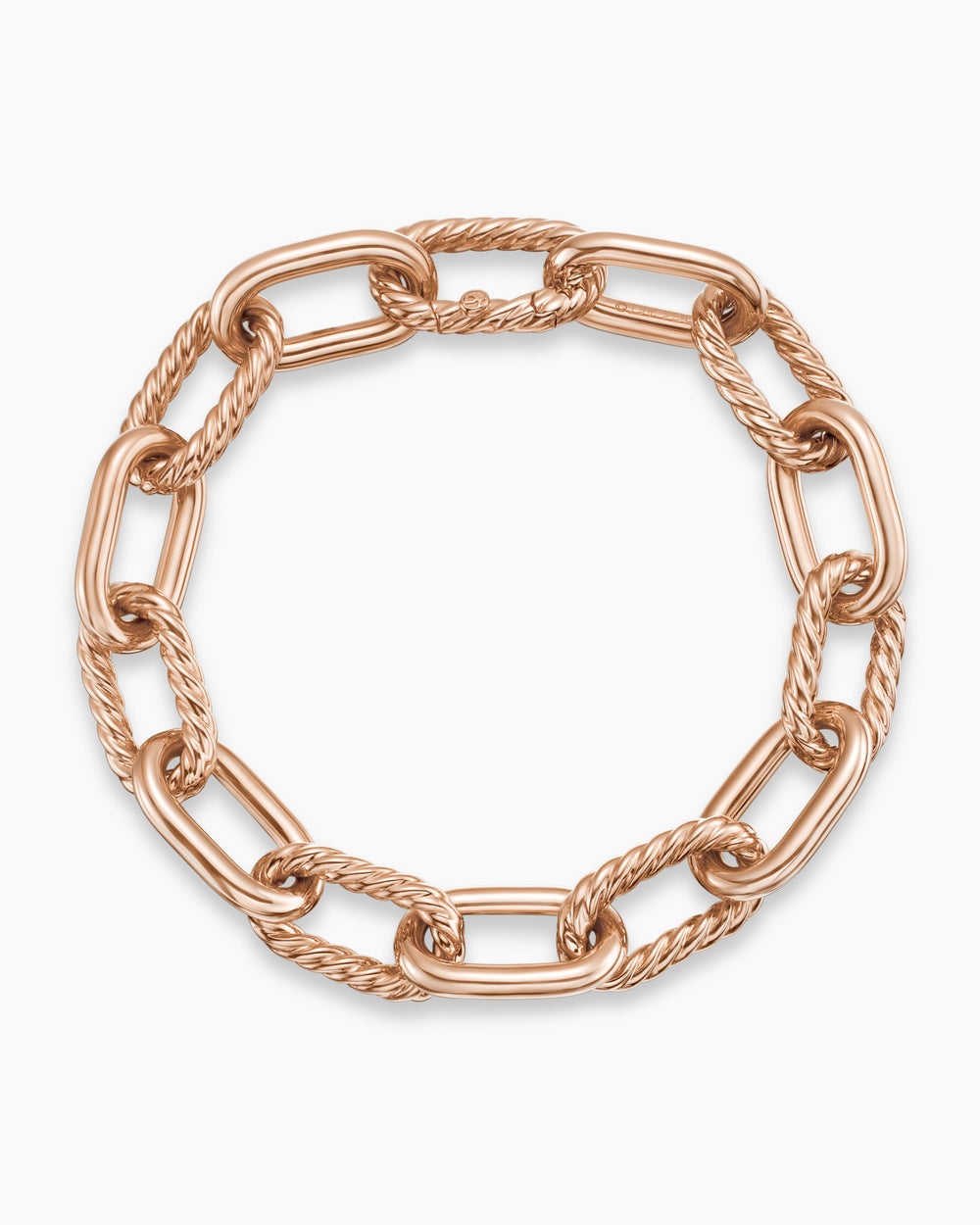Womens DY Madison Chain Bracelet in 18K Rose Gold, 11mm