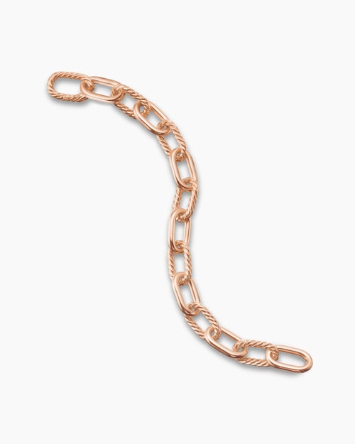 Womens DY Madison® Chain Bracelet in 18ct Rose Gold, 11mm