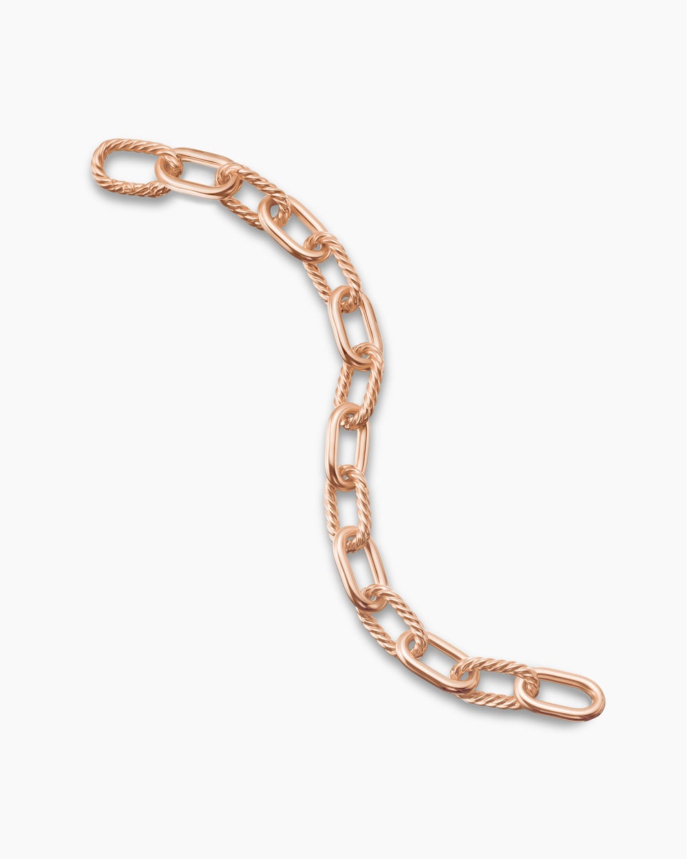 Womens DY Madison Chain Bracelet in 18K Rose Gold, 11mm