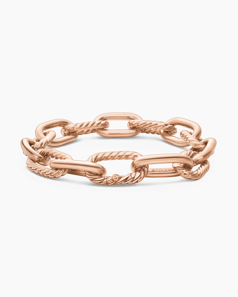 Womens DY Madison Chain Bracelet in 18K Rose Gold, 11mm