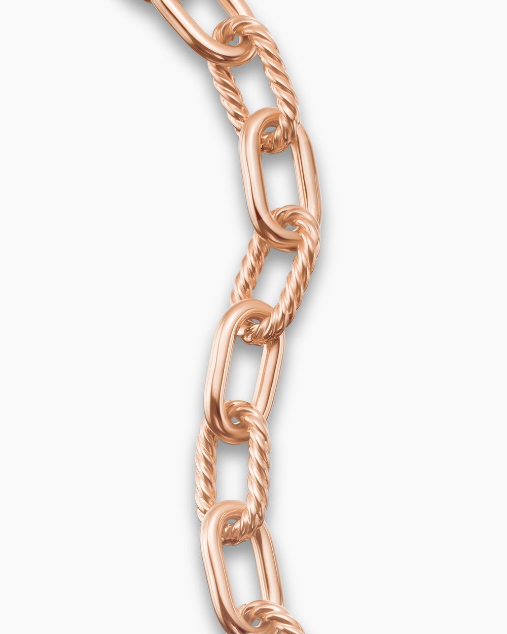 Womens DY Madison Chain Bracelet in 18K Rose Gold, 11mm
