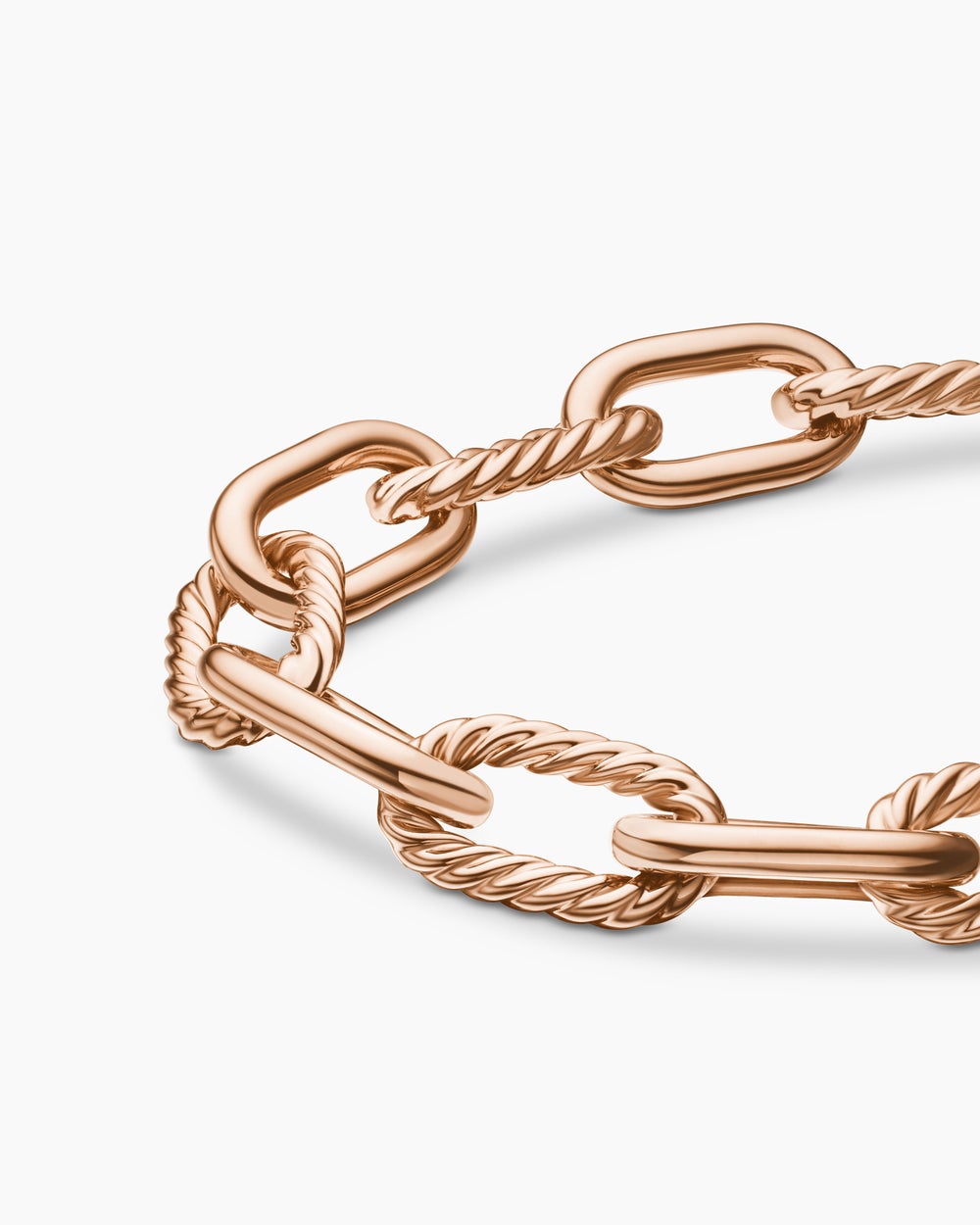 Womens DY Madison Chain Bracelet in 18K Rose Gold, 11mm
