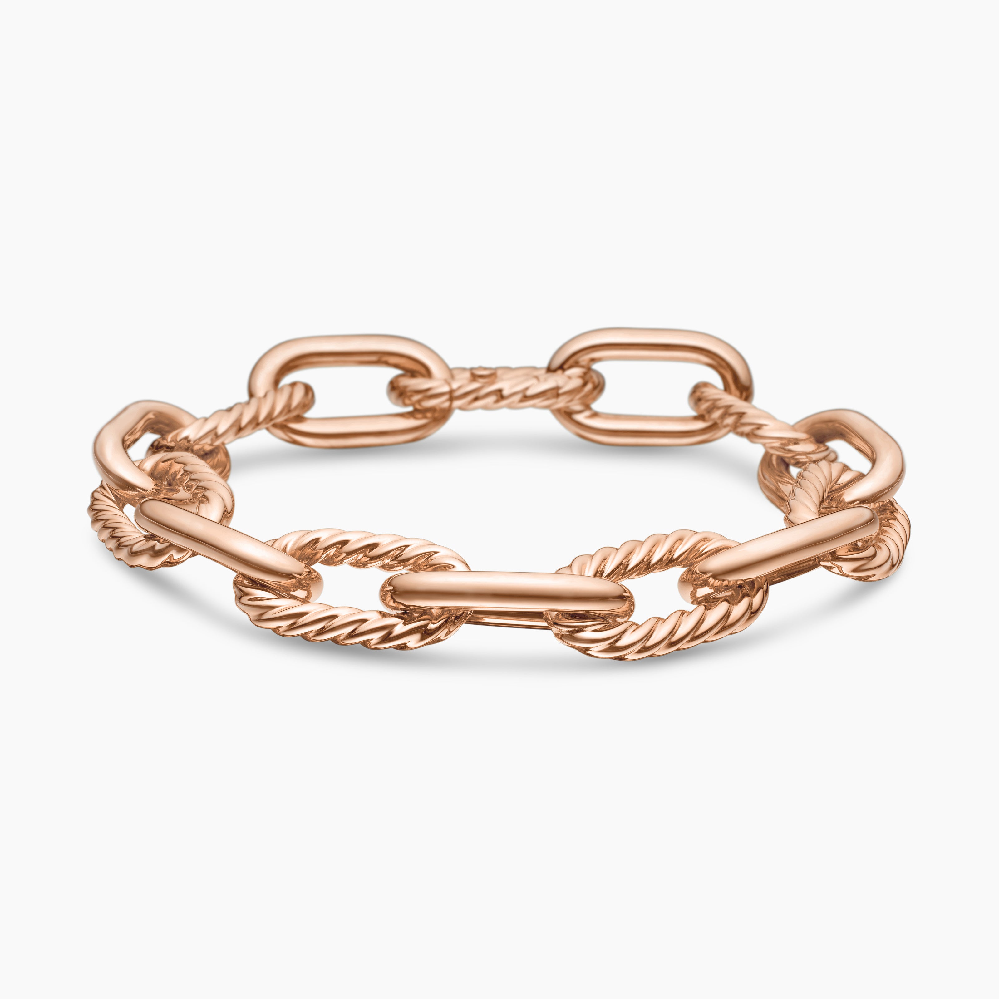 Womens DY Madison Chain Bracelet in 18K Rose Gold, 11mm