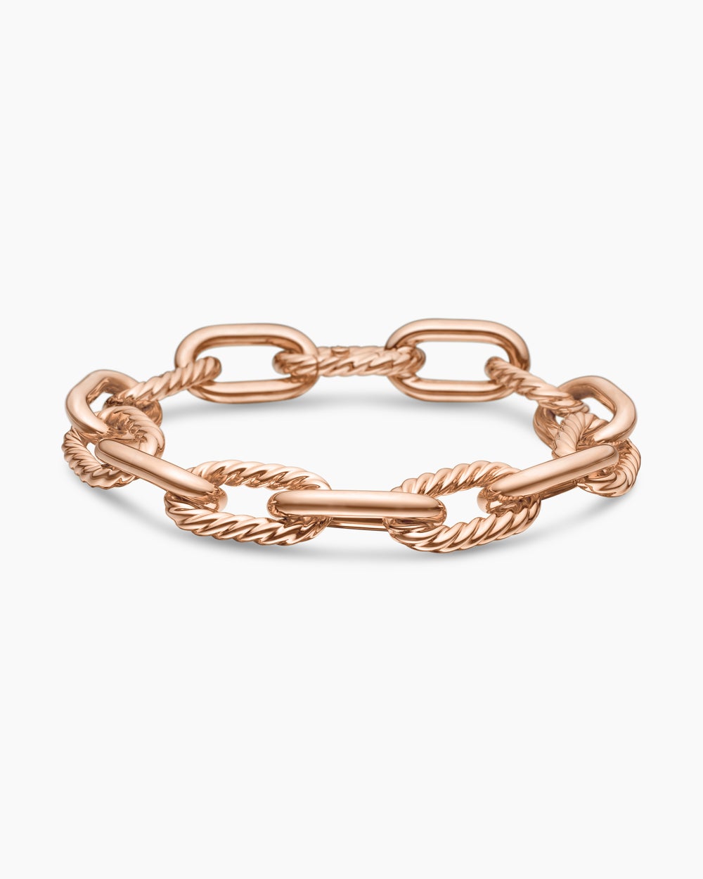 Womens DY Madison Chain Bracelet in 18K Rose Gold, 11mm