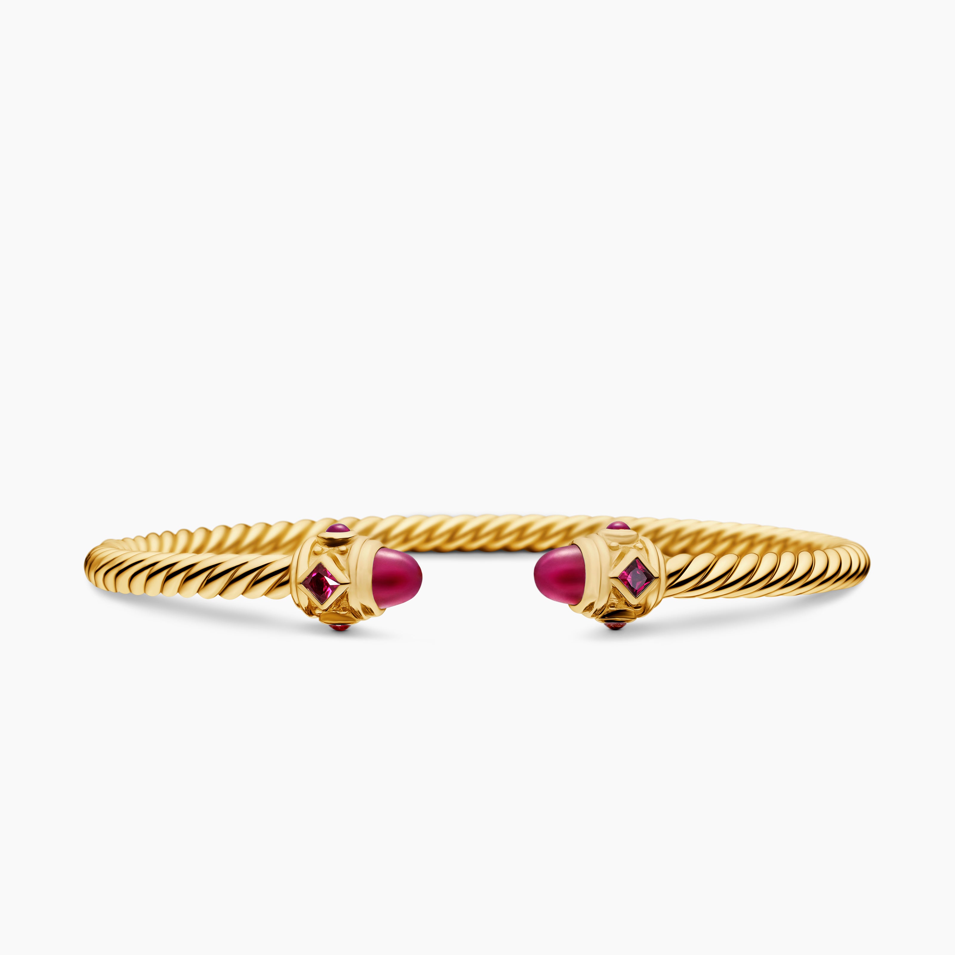 Womens Renaissance Cablespira Bracelet in 18K Yellow Gold, 3.5mm